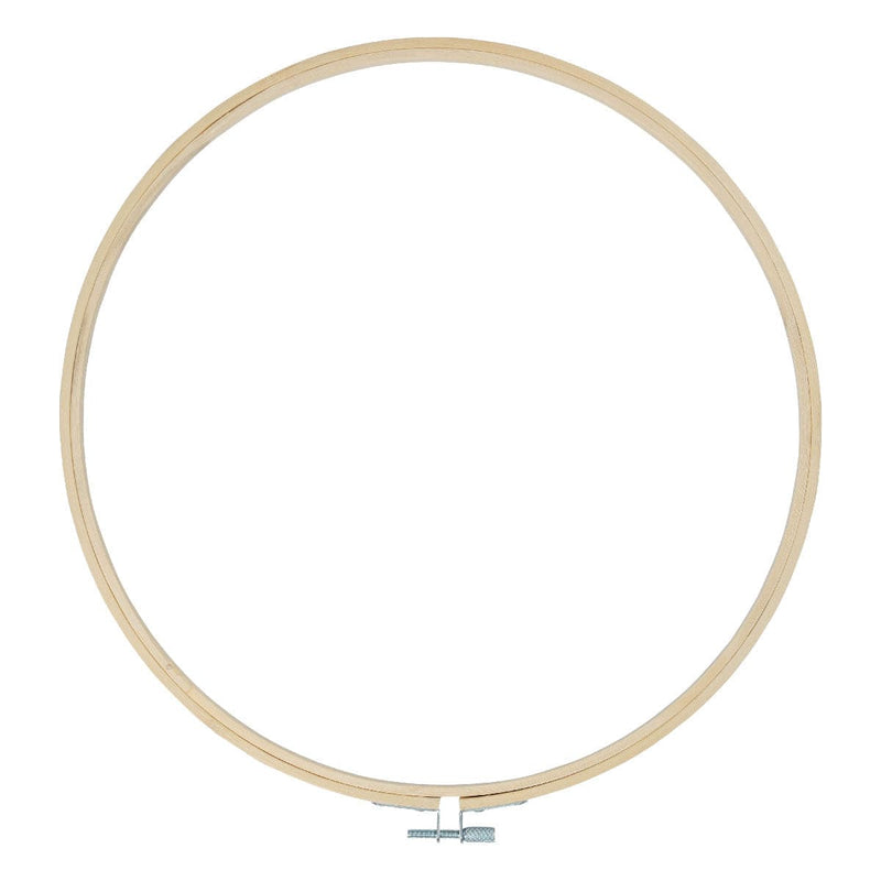 White Embroidery Hoops Bamboo 30cm Needlework Hoops and Frames