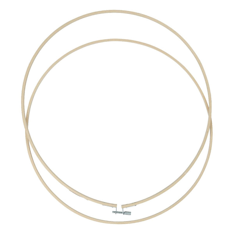 Beige Embroidery Hoops Bamboo 35cm Needlework Hoops and Frames