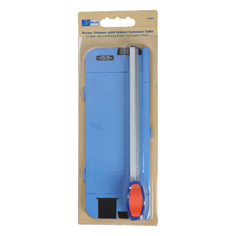 Cornflower Blue Rotary Trimmer With Foldout Extension Table Quilting and Sewing Tools and Accessories