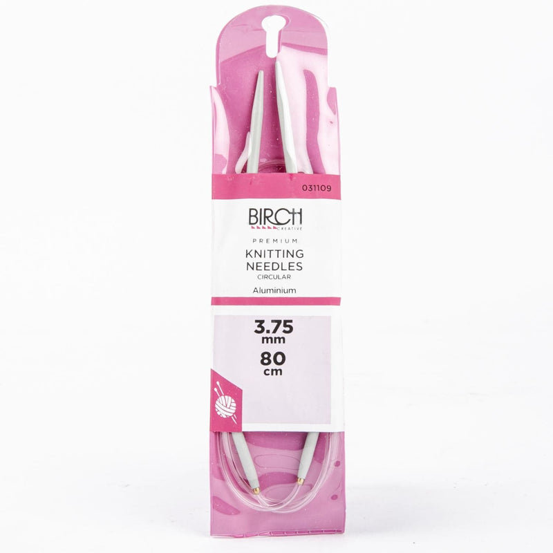 Pale Violet Red Birch Knitting Needle Circular Premium 80cm 2.00-3.75 - 3.75mm Knitting Needles