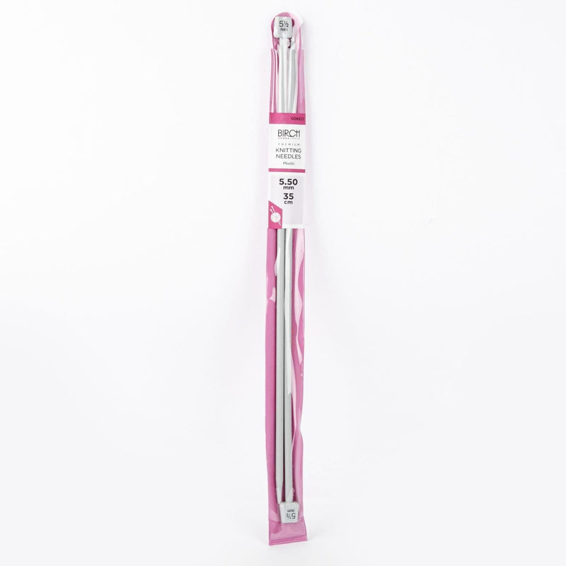 Rosy Brown Birch Knitting Needle Premium Grey 35cm - 5.50mm Knitting Needles