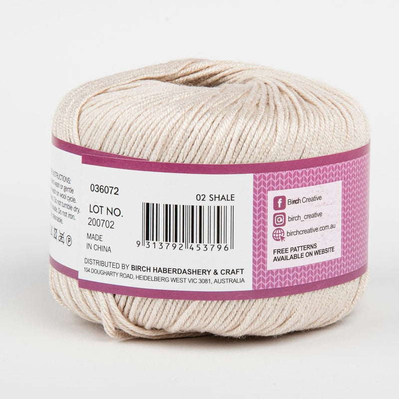 Maroon Birch Knitting Yarn Billie 80/20 Bamboo/Wool Apple Ball-Shale 50g Knitting and Crochet Yarn