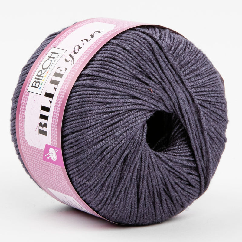 Dim Gray Birch Knitting Yarn Billie 80% Bamboo 20% Wool 50G Apple Ball - Pewter Knitting and Crochet Yarn