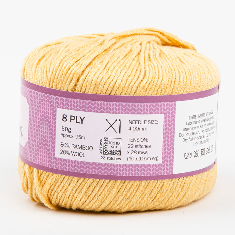 Navajo White Birch Knitting Yarn Billie 80% Bamboo 20% Wool 50G Apple Ball - Primrose Knitting and Crochet Yarn