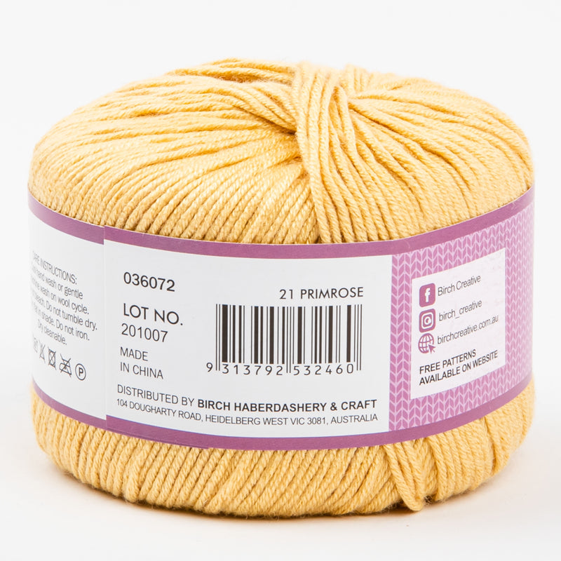 Navajo White Birch Knitting Yarn Billie 80% Bamboo 20% Wool 50G Apple Ball - Primrose Knitting and Crochet Yarn