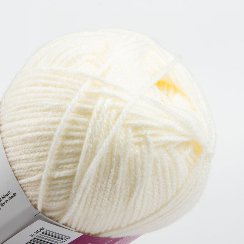 Gray Birch Classique Knitting Yarn 100% Premium Acrylic-Ivory 100g Ball, 8Ply Knitting and Crochet Yarn