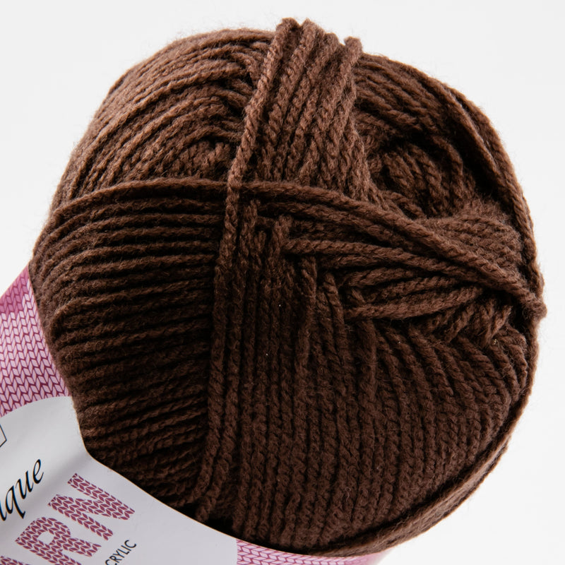 Black Birch Classique Knitting Yarn 100% Premium Acrylic-Brown 100g Ball, 8Ply Knitting and Crochet Yarn