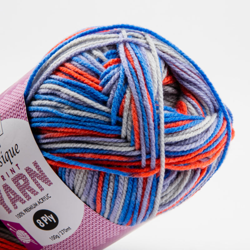 Dark Slate Blue Birch Classique Knitting Yarn Prints 100% Premium Acrylic 100G Ball 8Ply-Persian Blue Knitting and Crochet Yarn