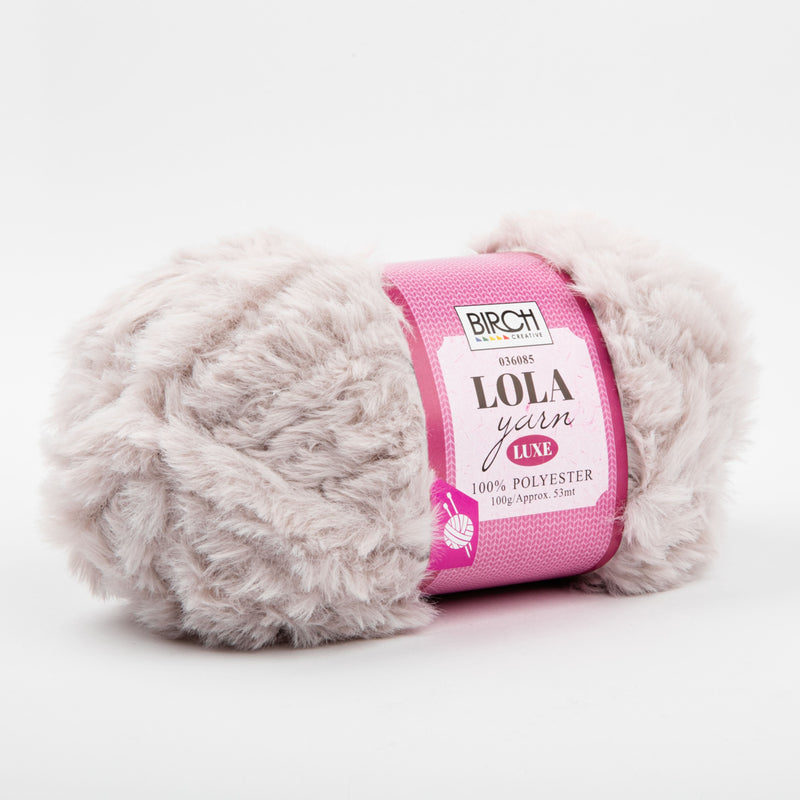 Gray Birch Lola Yarn 100% Polyester 100G - Persian Grey Knitting and Crochet Yarn