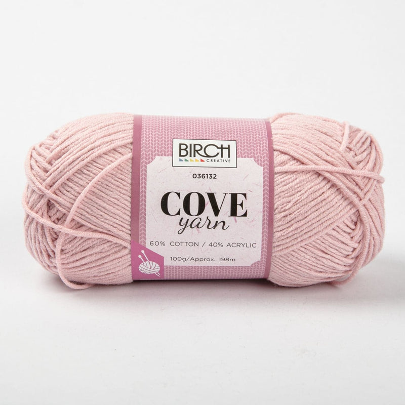 Misty Rose Birch Yarn Cove - 60% Cotton 40% Acrylic 100G - 04 Pink Clay Knitting and Crochet Yarn