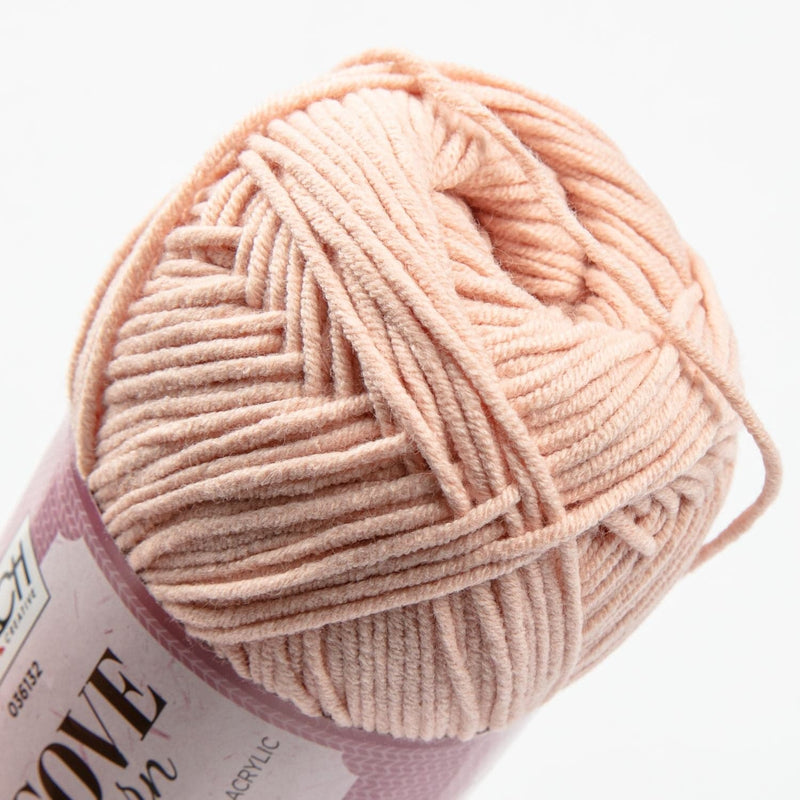 Antique White Birch Yarn Cove - 60% Cotton 40% Acrylic 100G - 05 Peach Crush Knitting and Crochet Yarn