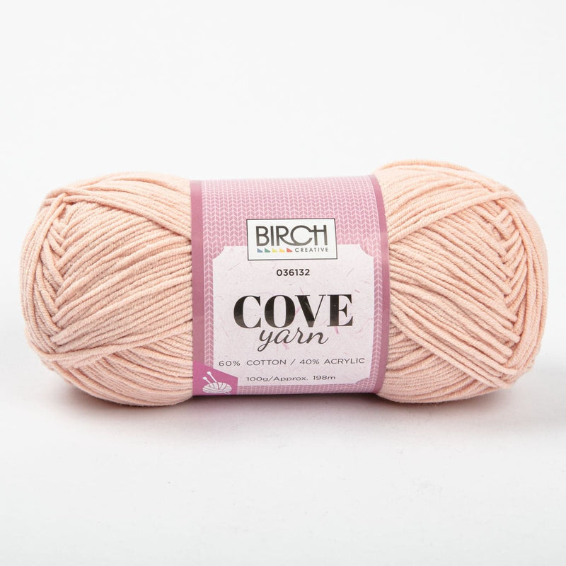 Misty Rose Birch Yarn Cove - 60% Cotton 40% Acrylic 100G - 05 Peach Crush Knitting and Crochet Yarn