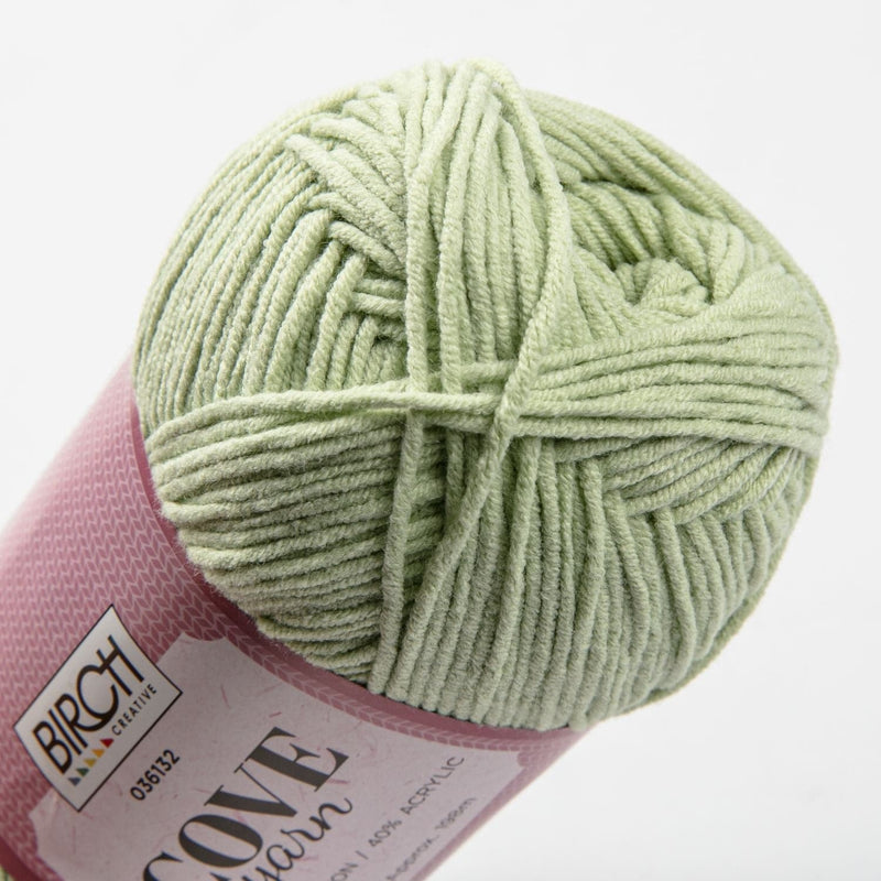 Light Gray Birch Yarn Cove - 60% Cotton 40% Acrylic 100G - 08 Spearmint Knitting and Crochet Yarn