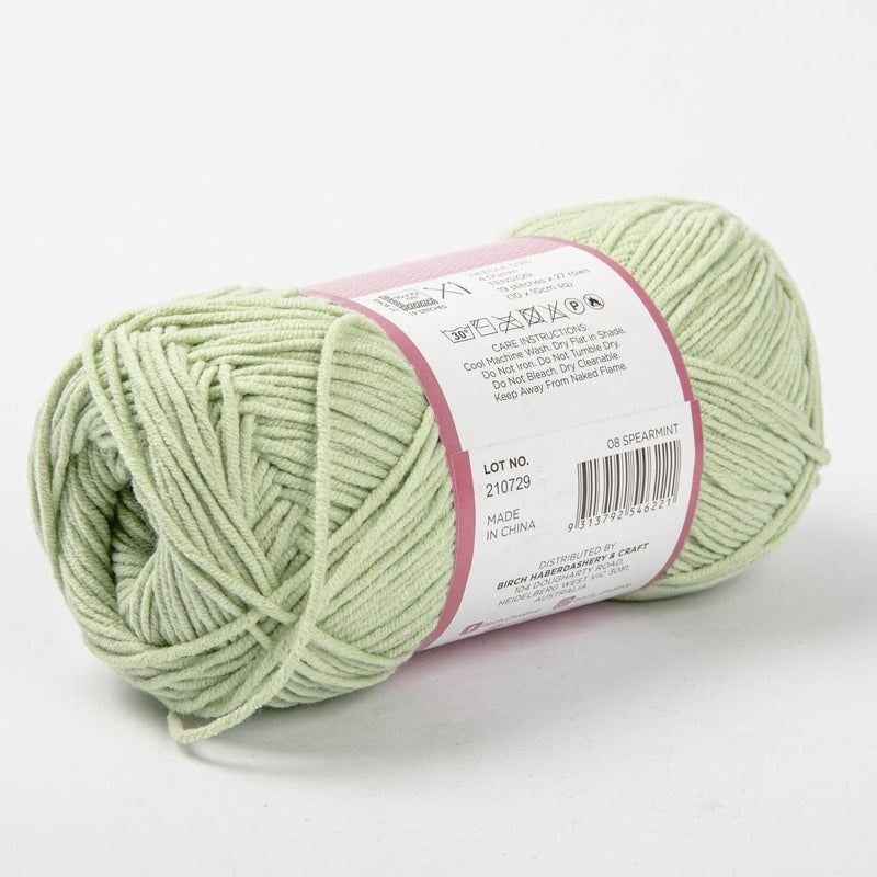 Light Gray Birch Yarn Cove - 60% Cotton 40% Acrylic 100G - 08 Spearmint Knitting and Crochet Yarn