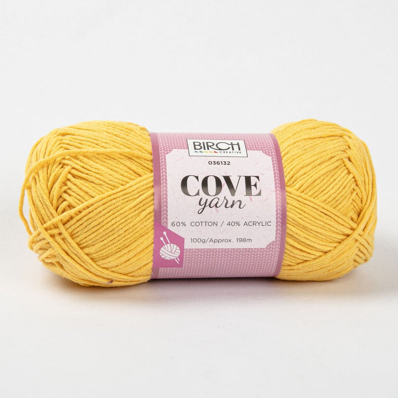 Beige Birch Yarn Cove - 60% Cotton 40% Acrylic 100G - 10 Lemon Souffle Knitting and Crochet Yarn