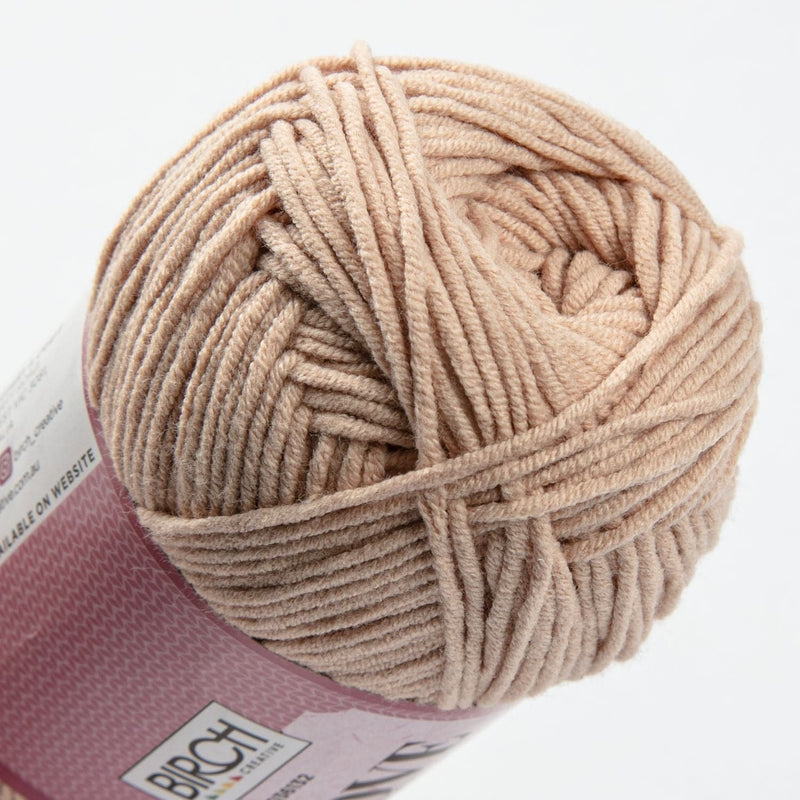 Light Gray Birch Yarn Cove - 60% Cotton 40% Acrylic 100G - 11 Neutral Knitting and Crochet Yarn