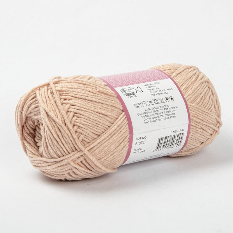 Antique White Birch Yarn Cove - 60% Cotton 40% Acrylic 100G - 11 Neutral Knitting and Crochet Yarn