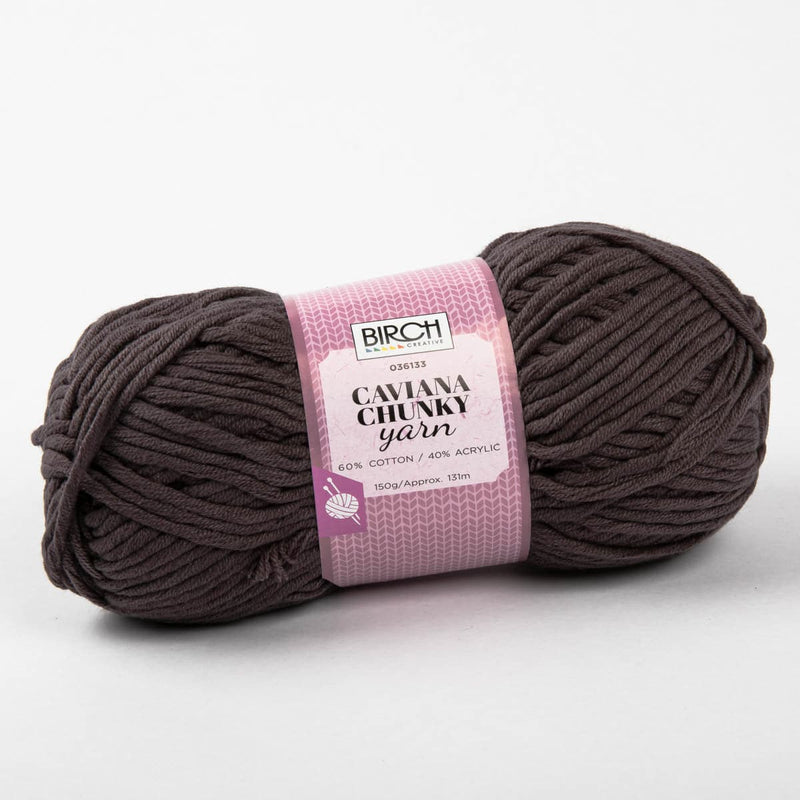Dark Slate Gray Birch Caviana Chunky - 60% Cotton 40% Acrylic- 150G - 05 Charcoal Knitting and Crochet Yarn