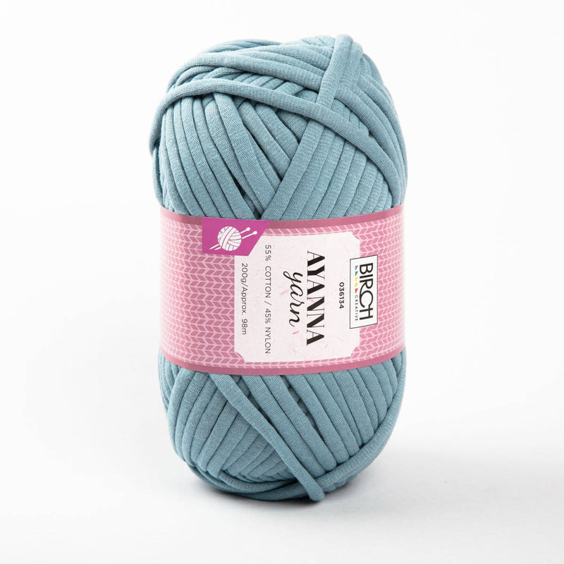 Lavender Birch Ayanna - 55% Cotton 45%Nylon - 200G - 04 Slate Blue Knitting and Crochet Yarn