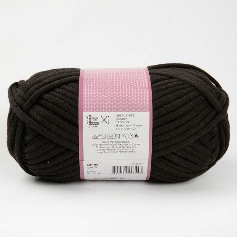 Black Birch Ayanna - 55% Cotton 45%Nylon - 200G - 08 Noir Knitting and Crochet Yarn