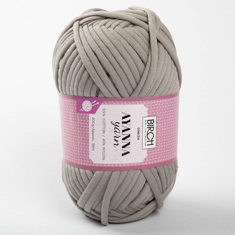 Light Gray Birch Ayanna - 55% Cotton 45%Nylon - 200G - 09 Shale Knitting and Crochet Yarn