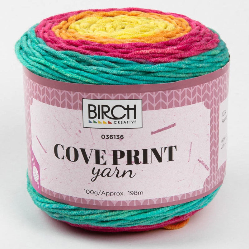 Light Gray Birch Cove Print - 60% Cotton 40% Acrylic 100G - 19 Sunraysia Knitting and Crochet Yarn