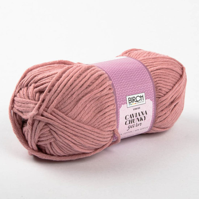 Misty Rose Birch Caviana Chunky - 60% Cotton 40% Acrylic- 150G - 02 Pink Clay Knitting and Crochet Yarn