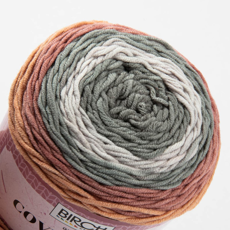 Rosy Brown Birch Cove Print - 60% Cotton 40% Acrylic 100G - 15 Outback Knitting and Crochet Yarn