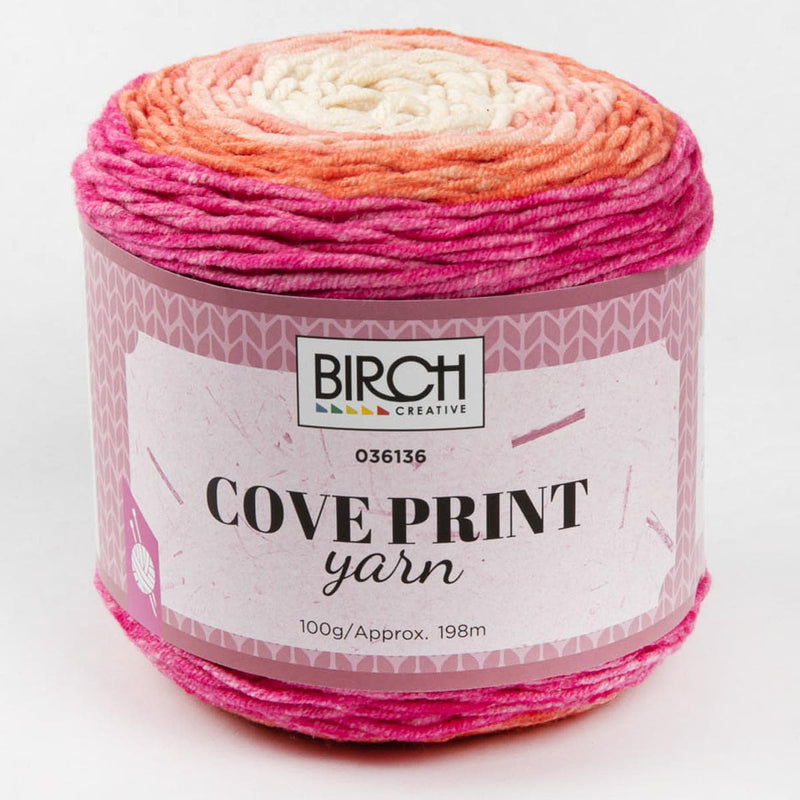 Light Gray Birch Cove Print - 60% Cotton 40% Acrylic 100G - 20 Pink Fizz Knitting and Crochet Yarn