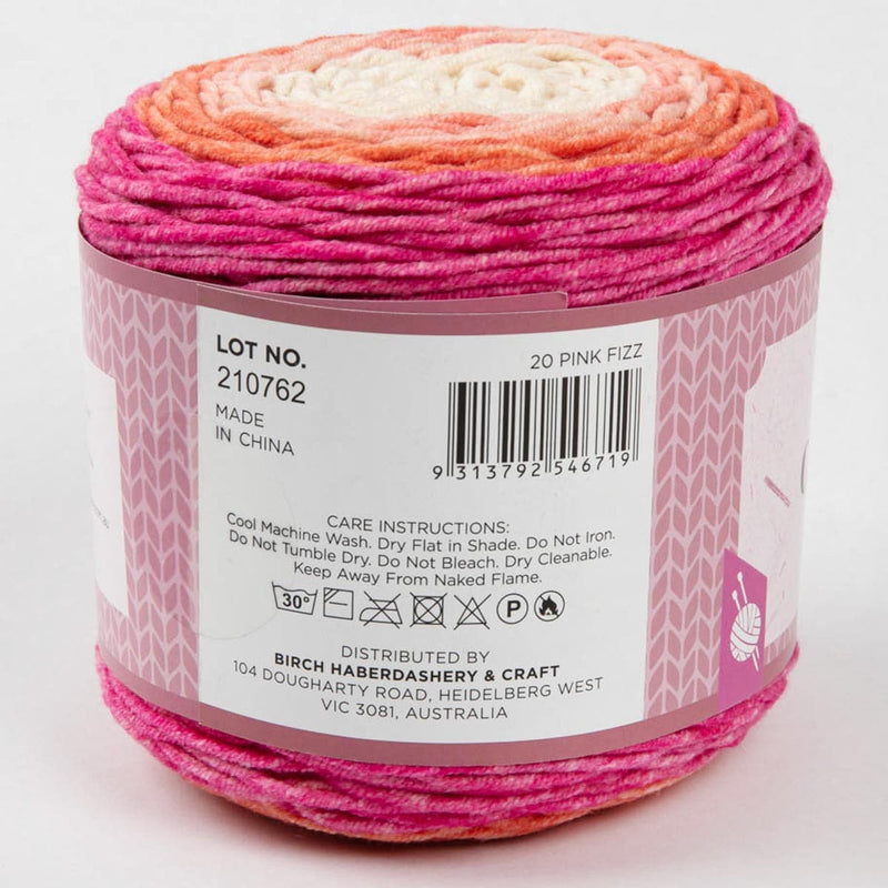Light Gray Birch Cove Print - 60% Cotton 40% Acrylic 100G - 20 Pink Fizz Knitting and Crochet Yarn
