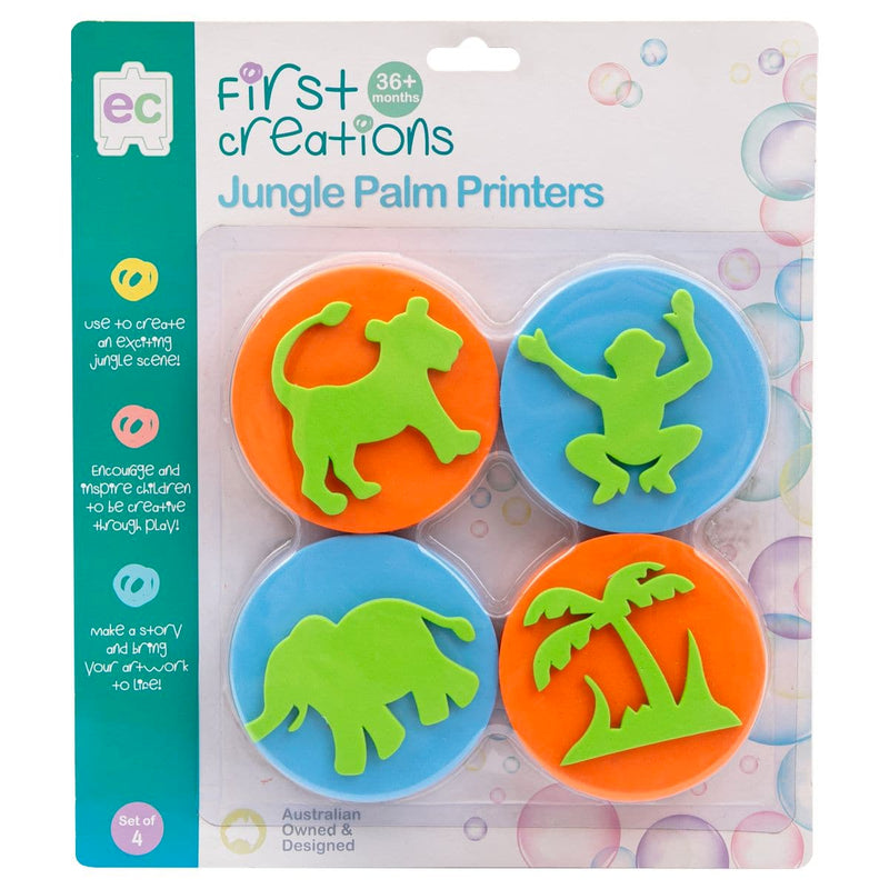 Light Sea Green Educational Colours First Creations  Palm Printer   Jungle Set of  4 Kids Painting Acccessories