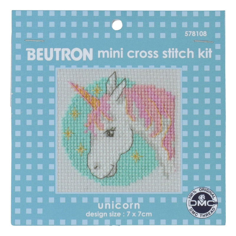 Rosy Brown Unicorn Cross Stitch Kit  7X7cm Needlework Kits