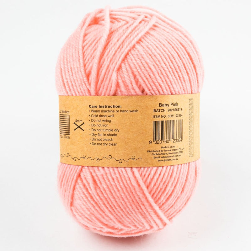 Misty Rose Malli Knitting Yarn Baby Pink 100g Knitting and Crochet Yarn