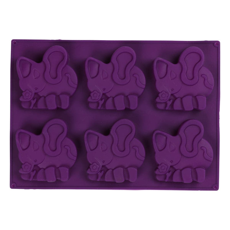 Dark Slate Gray Silicone Elephant Mould/6 Bakeware