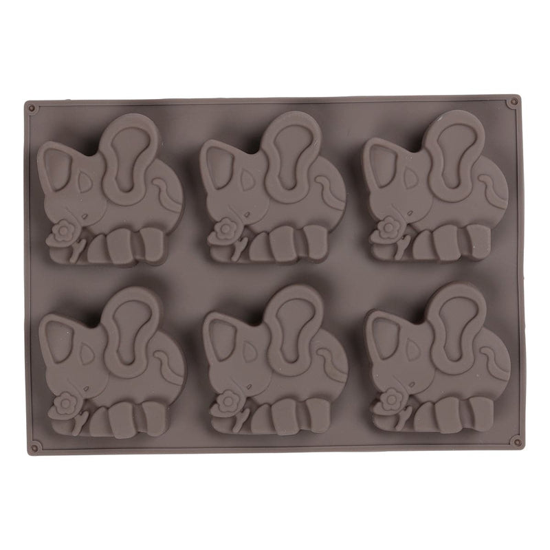 Dim Gray Silicone Elephant Mould/6 Bakeware