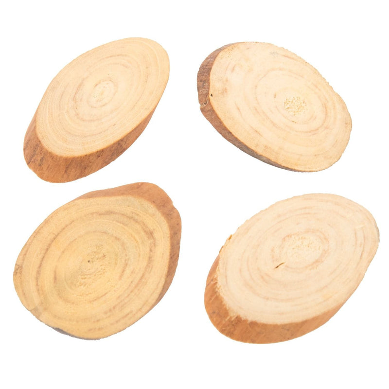 Wheat Wood Oval Chips/5 Craft Basics