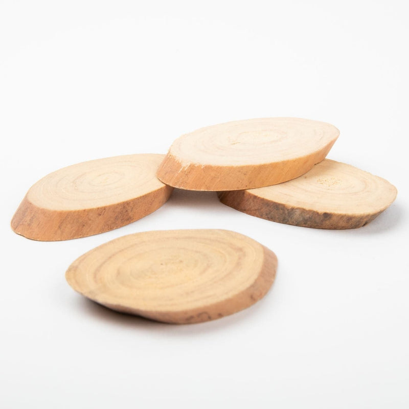 White Smoke Wood Oval Chips/5 Craft Basics