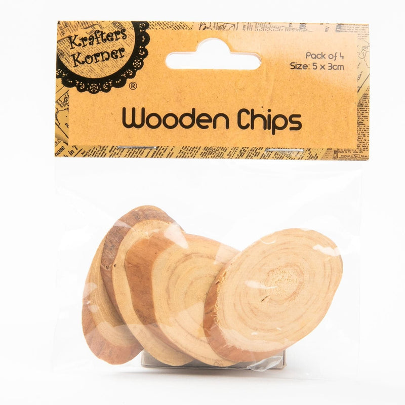 Tan Wood Oval Chips/5 Craft Basics