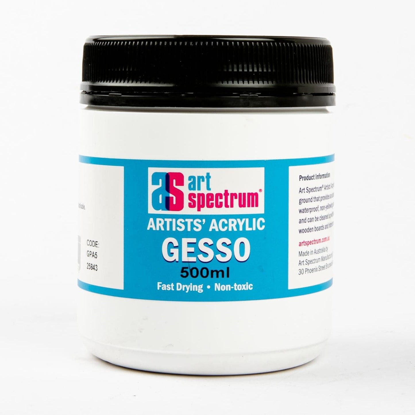 Dark Slate Gray Art Spectrum  500mL Artists' Quality Gesso - White Acrylic Paints