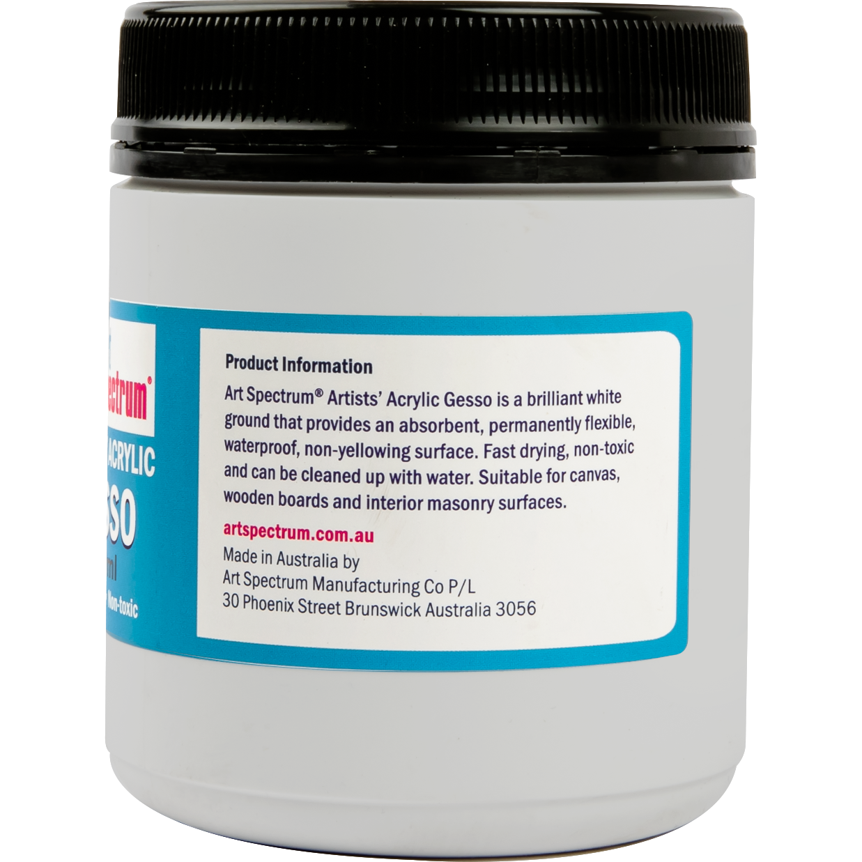 Dark Slate Gray Art Spectrum  500mL Artists' Quality Gesso - White Acrylic Paints