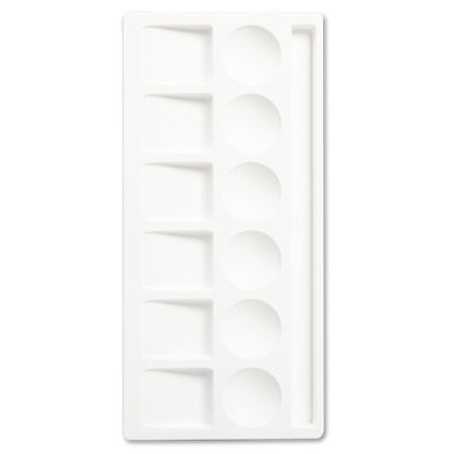White Smoke Art Spectrum Plastic Palette No 1 - 6 Well Paint Palettes