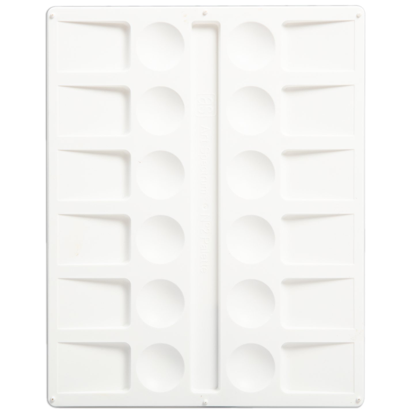 White Smoke Art Spectrum Plastic Palette No 2 - 12 Well Paint Palettes