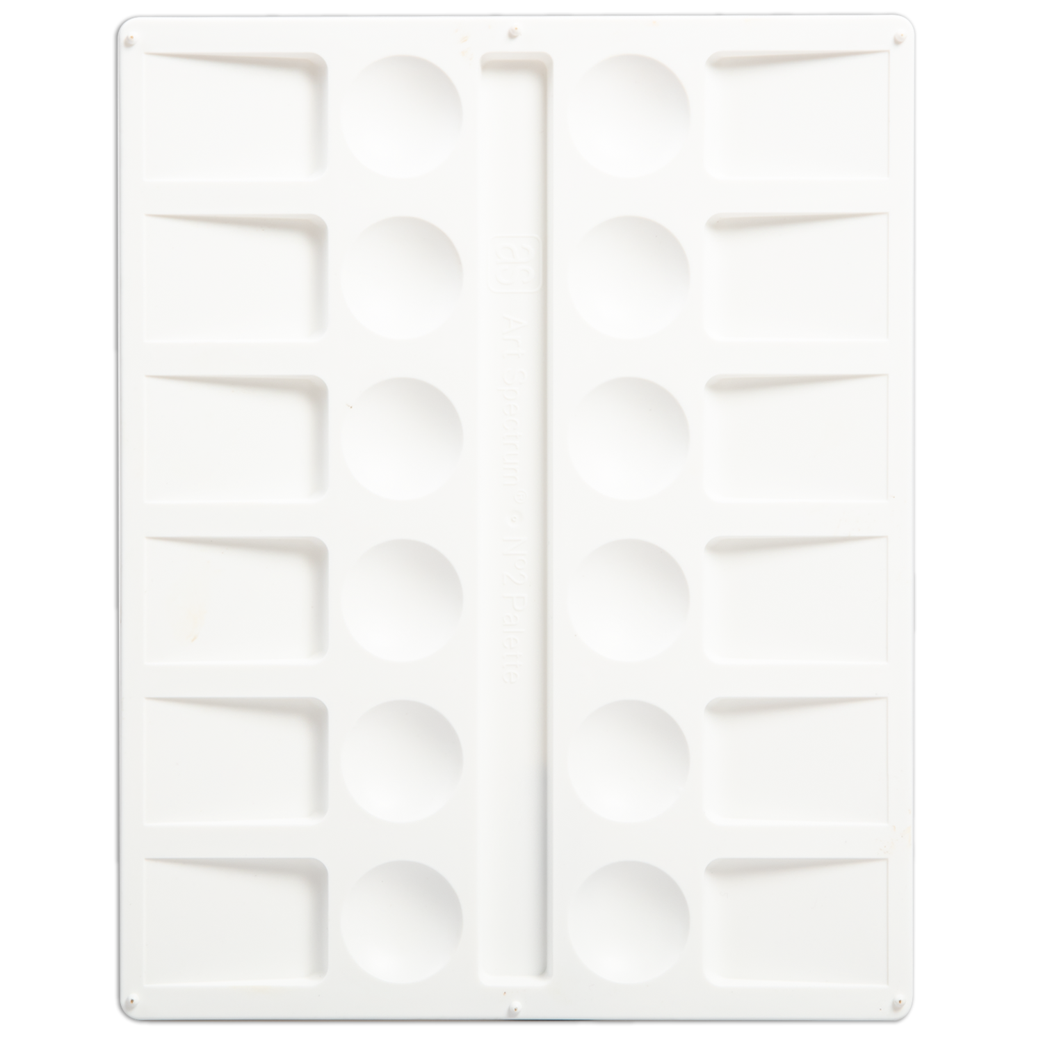 White Smoke Art Spectrum Plastic Palette No 2 - 12 Well Paint Palettes