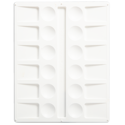 White Smoke Art Spectrum Plastic Palette No 2 - 12 Well Paint Palettes