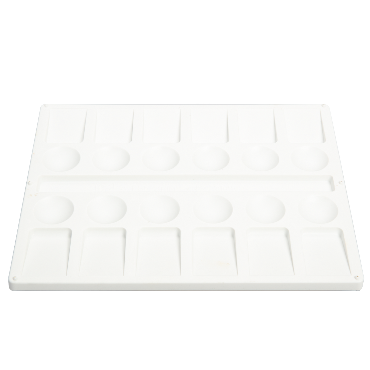 White Smoke Art Spectrum Plastic Palette No 2 - 12 Well Paint Palettes