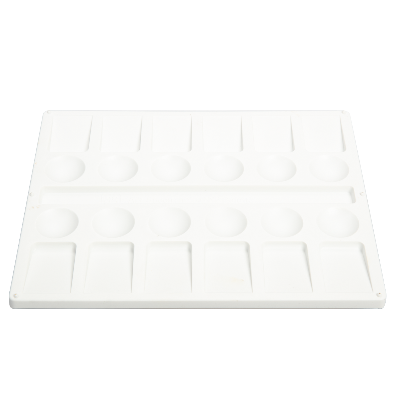 White Smoke Art Spectrum Plastic Palette No 2 - 12 Well Paint Palettes