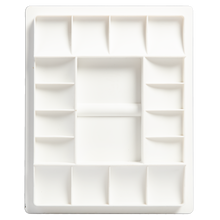 Beige Art Spectrum Plastic Palette - 16 Well With Lid Paint Palettes