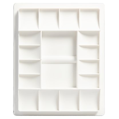 Beige Art Spectrum Plastic Palette - 16 Well With Lid Paint Palettes