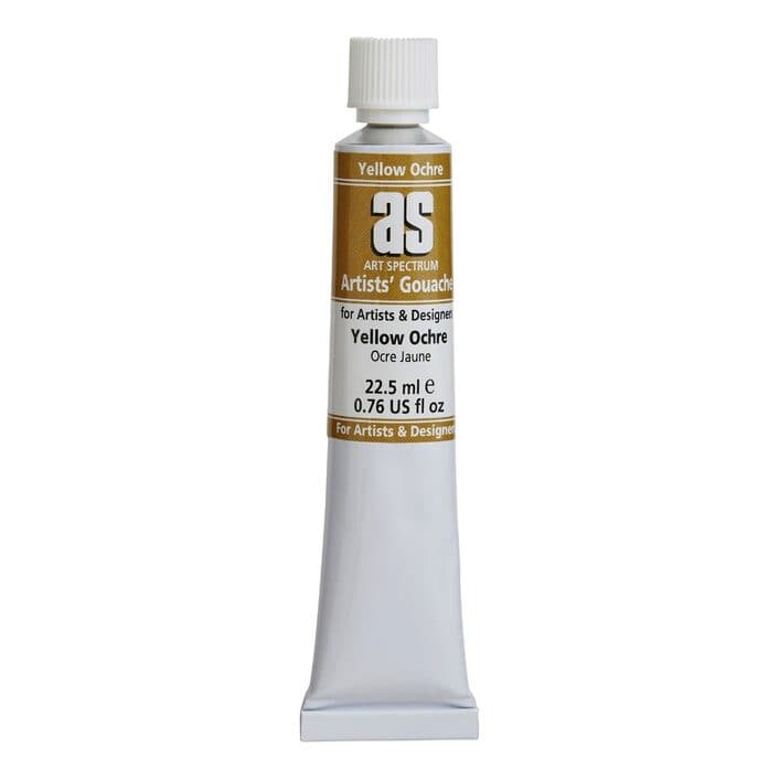 Light Gray Art Spectrum  Gouache 22.5mL Yellow Ochre Gouache