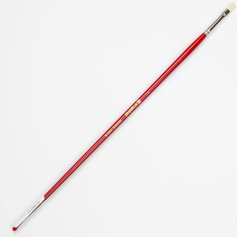 White Smoke Art Spectrum Brush Series 1000 Interlocked Hog Bristle - Bright Size - 1 Paint Brushes